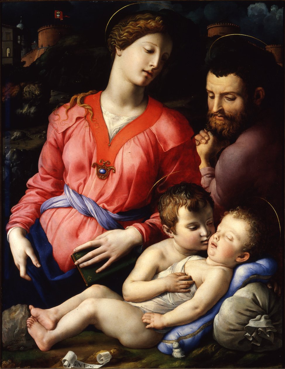 Den hellige familie, ca. 1540 av Agnolo Bronzino