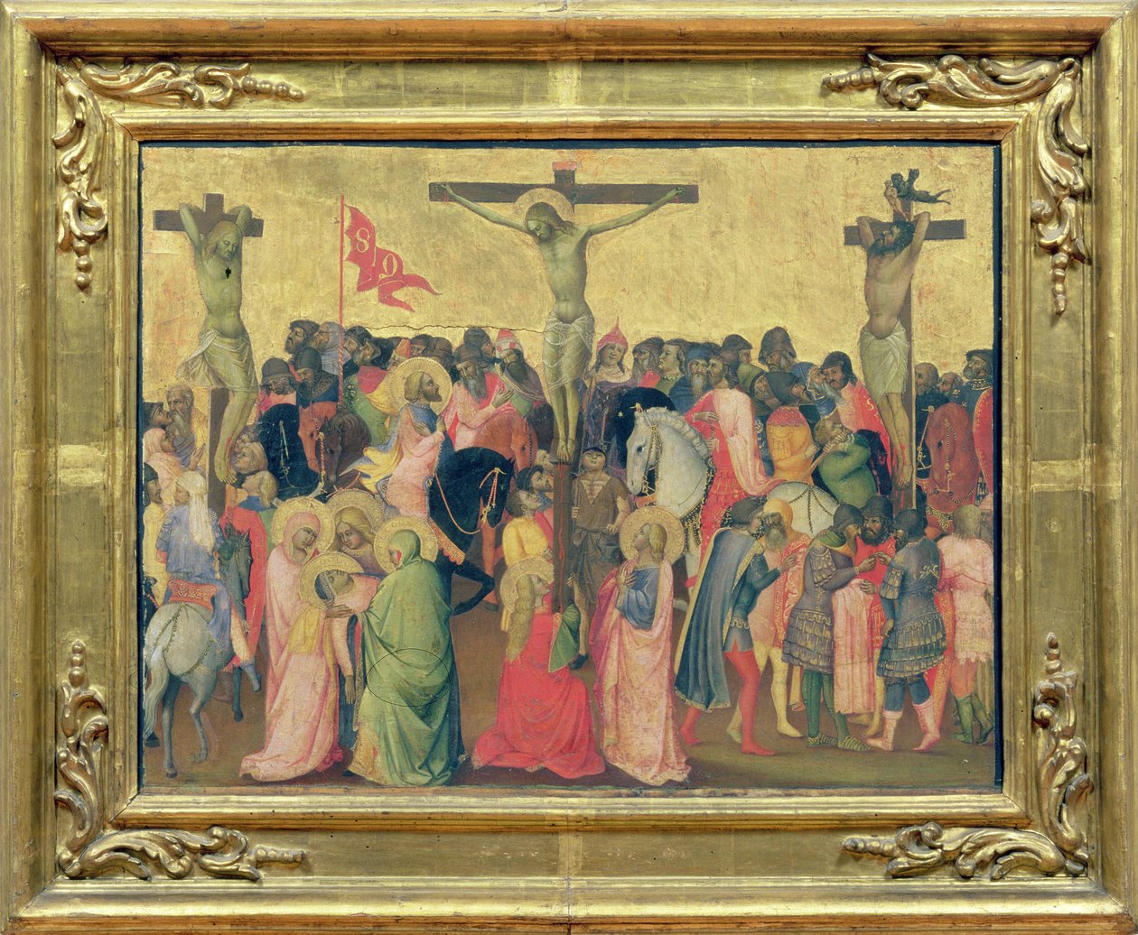 Korsfestelsen (tempera på panel) av Agnolo Gaddi