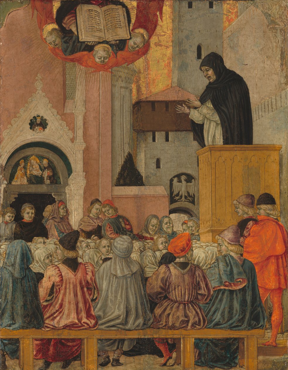 En dominikansk forkynnelse, ca. 1470 (tempera på poppelpanel) av Agnolo degli Erri