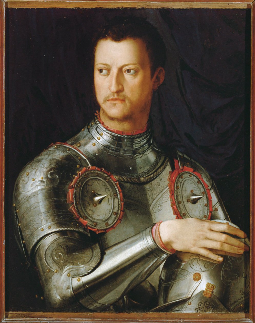Storhertug Cosimo I Medici (maleri på tre) av Agnolo di Cosimo Bronzino