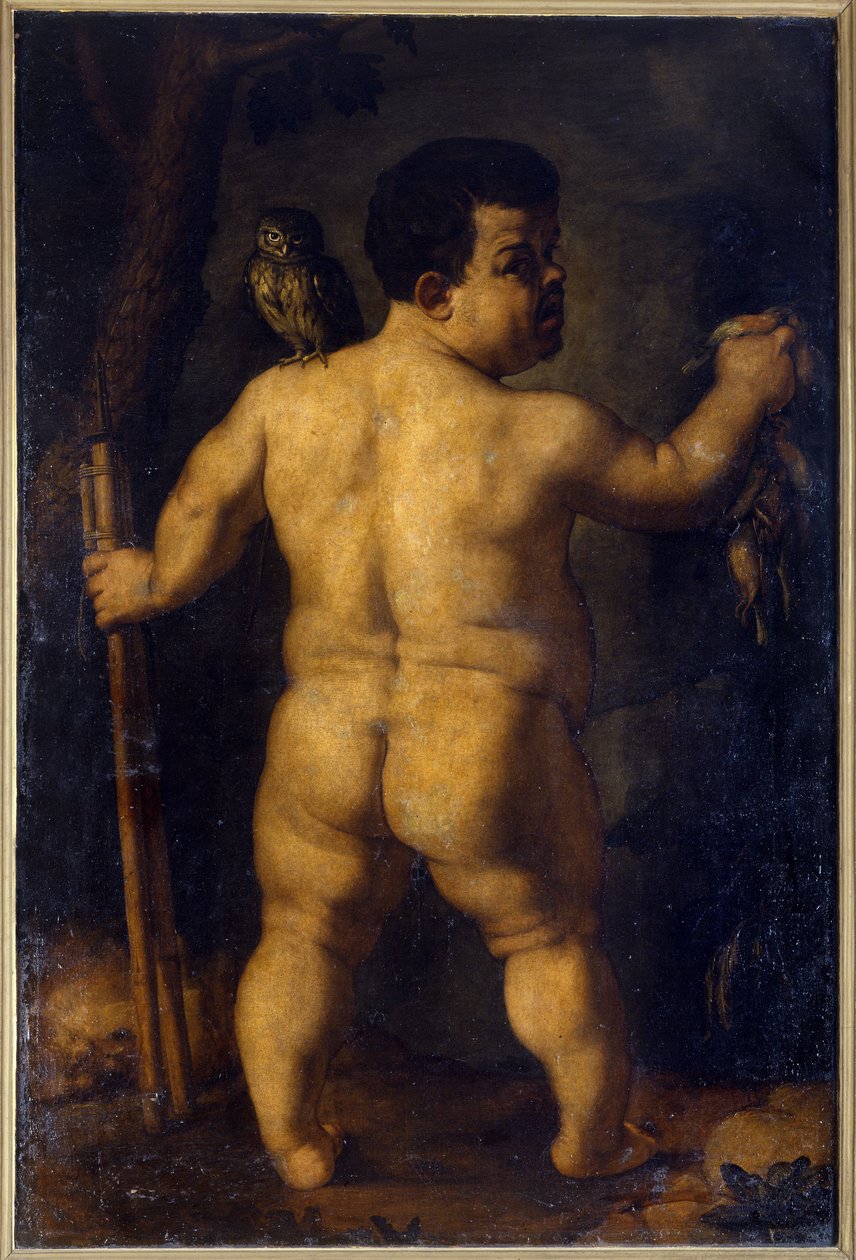 Nano Morgante. Portrett av en av de mest kjente dvergene i hoffet til Cosimo I av Medicis (andre halvdel av 1500-tallet). Peinture de Agnolo Allori, kalt bronse (1503 - 1572) av Agnolo Bronzino