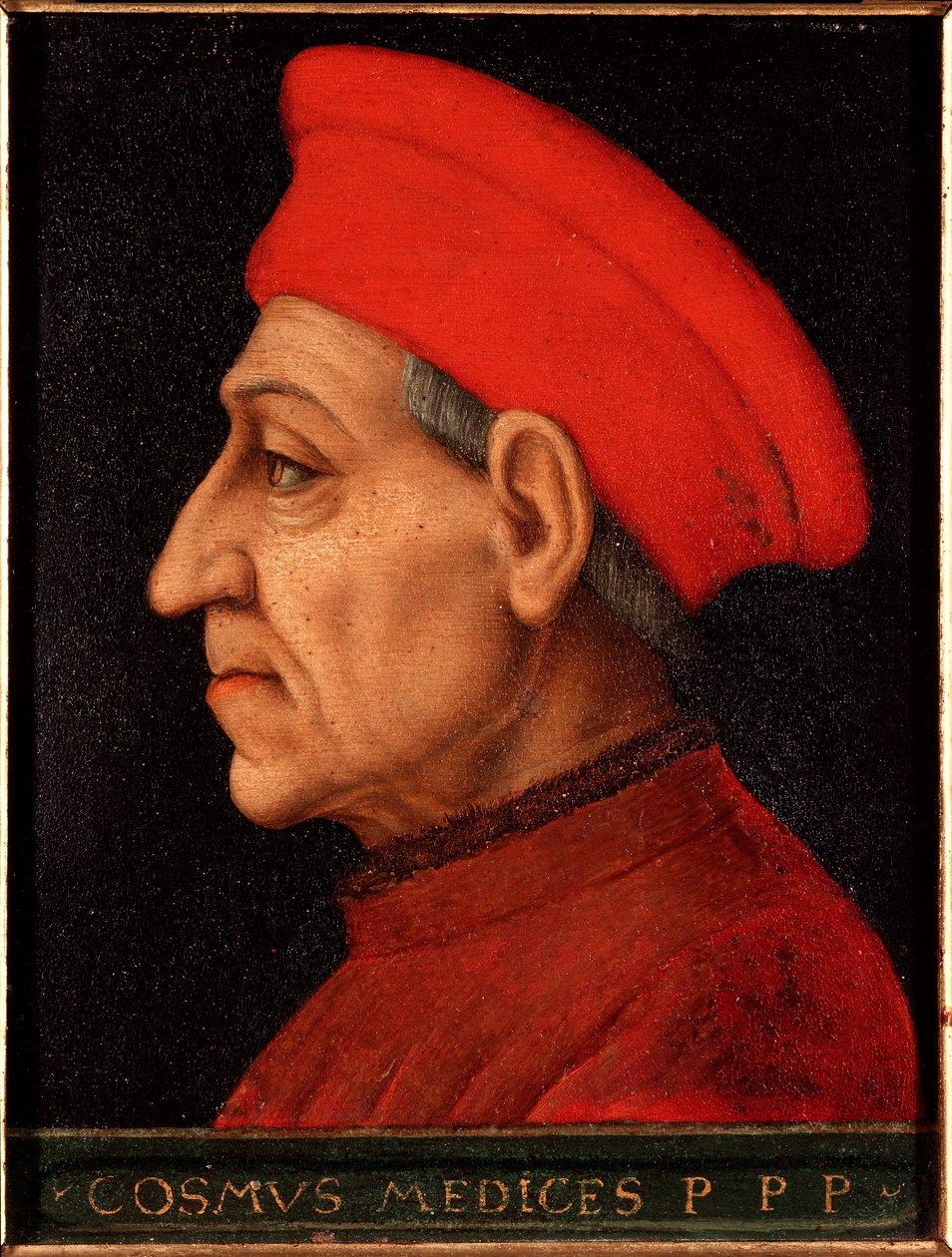 Portrett av Cosimo (Cosimo de Medici), kjent som Cosimo den gamle Medici (1389-1464) Maleri av Allori Angelo di Cosimo dit Bronzino (1503-1572) Palace Medici-Riccardi (Medici Riccardi) Firenze av Agnolo Bronzino