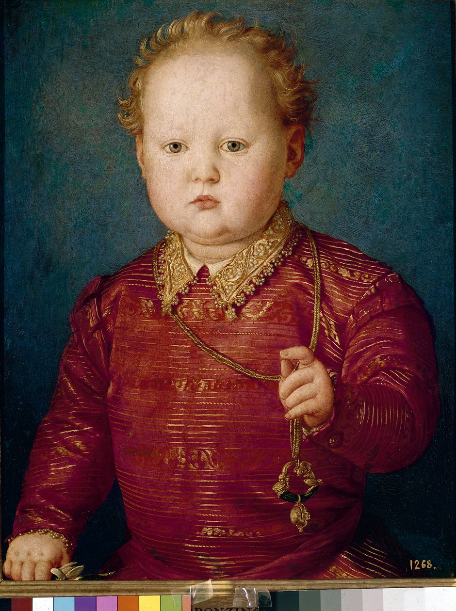 Portrett av Garcia de Medici som barn (olje på panel, ca. 1550) av Agnolo Bronzino