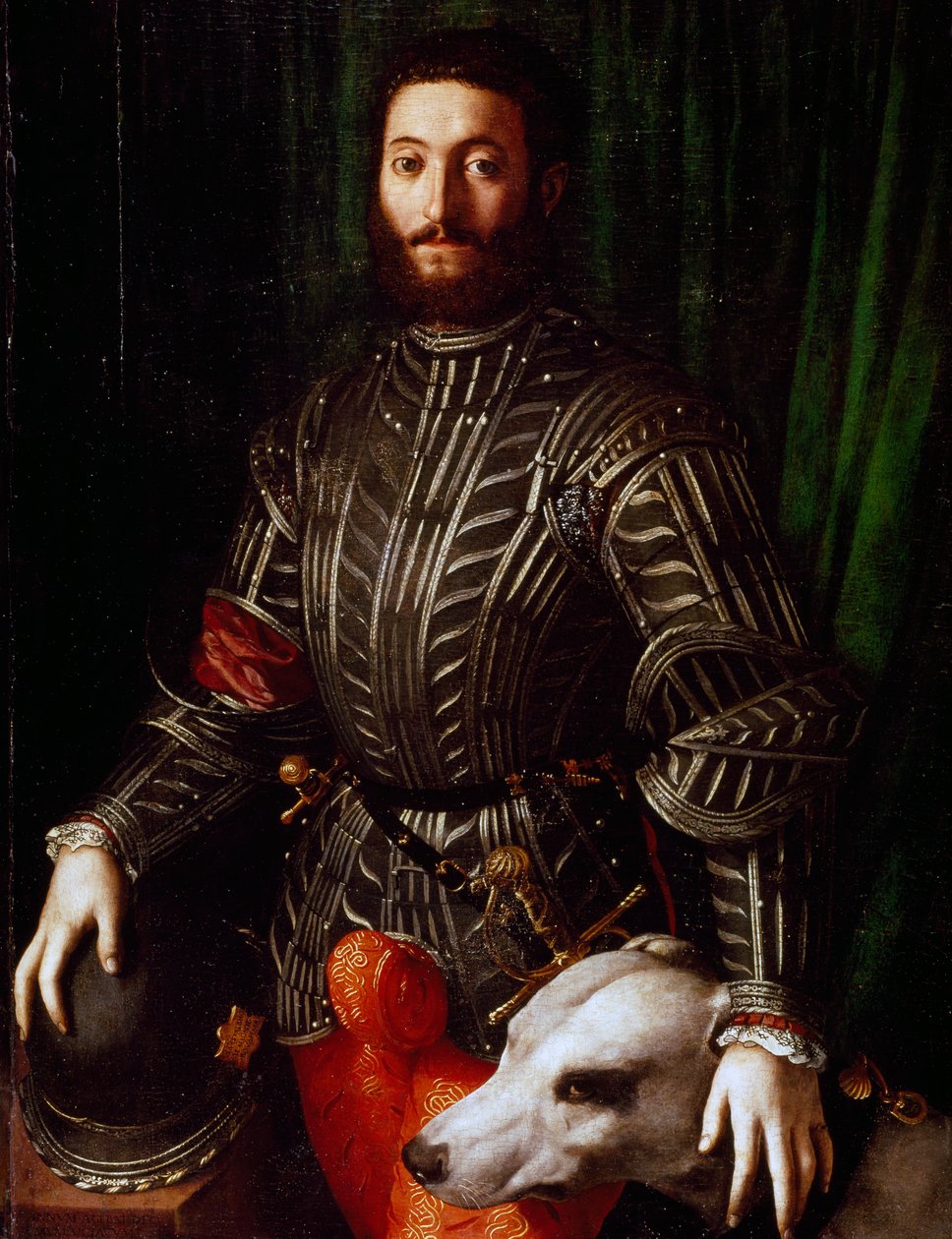 Portrett av Guidobaldo II della Rovere (Urbino, Pesaro-1514 av Agnolo Bronzino