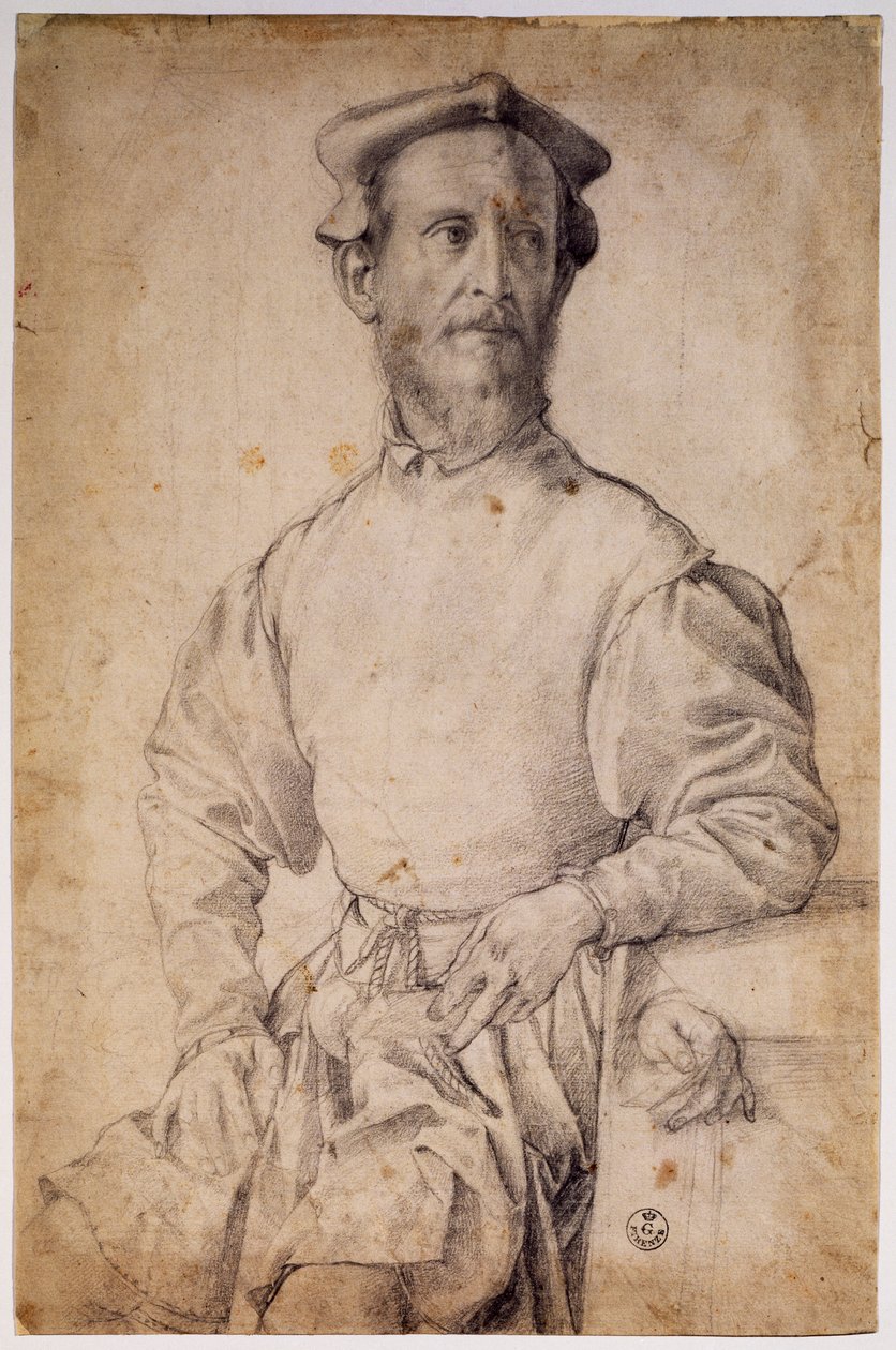 Portrett av Pontormo av Agnolo Bronzino