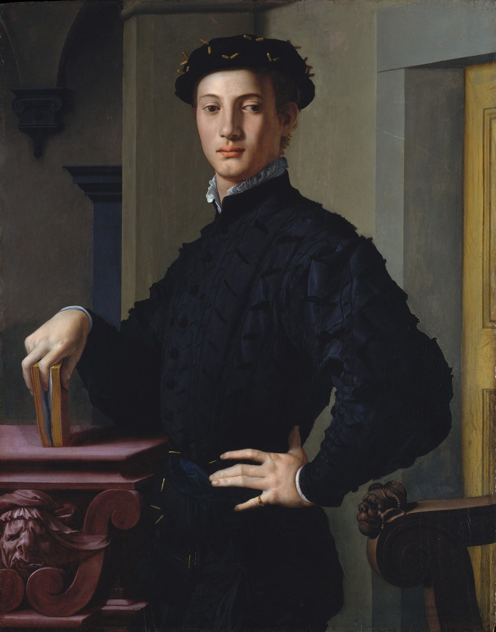 Portrett av en ung mann, ca. 1530 (olje på tre) av Agnolo Bronzino