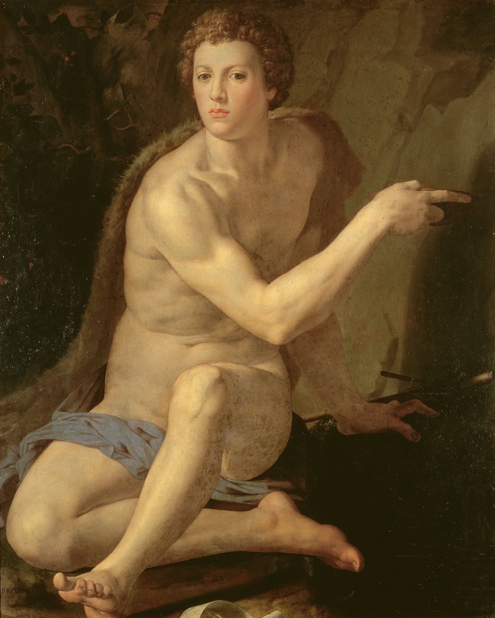 Døperen Johannes (olje på panel) av Agnolo Bronzino