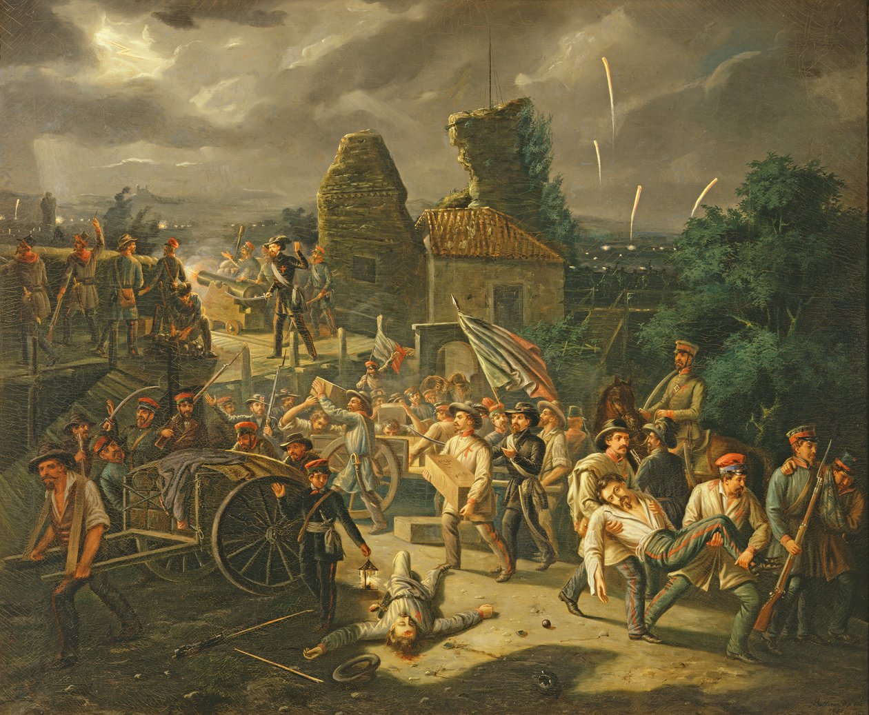 Forsvaret og evakueringen av Rocchettaen av Agostino Bettazzi