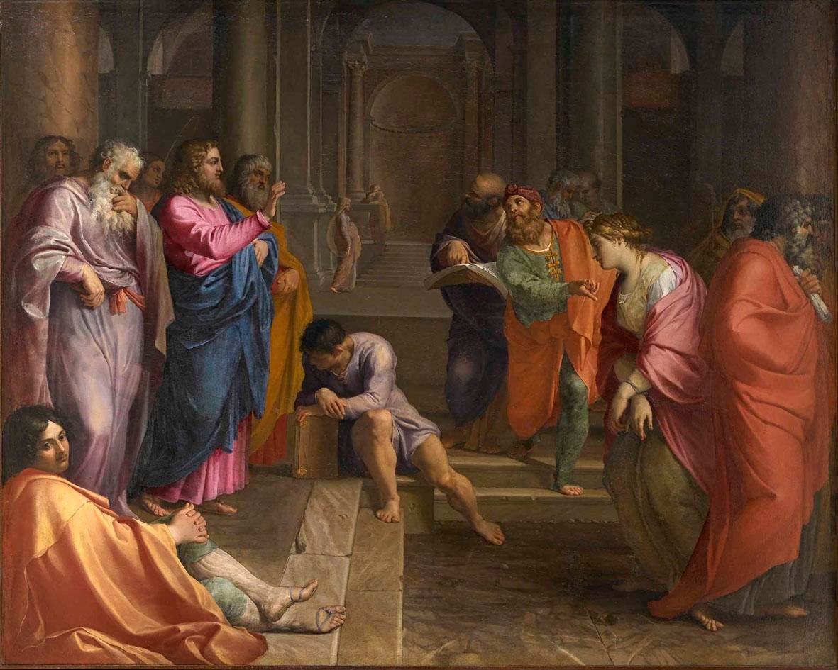 Jesus Kristus og kvinnen tatt i ekteskapsbruddet Kristus og ekteskapsbruddet av Agostino Carracci