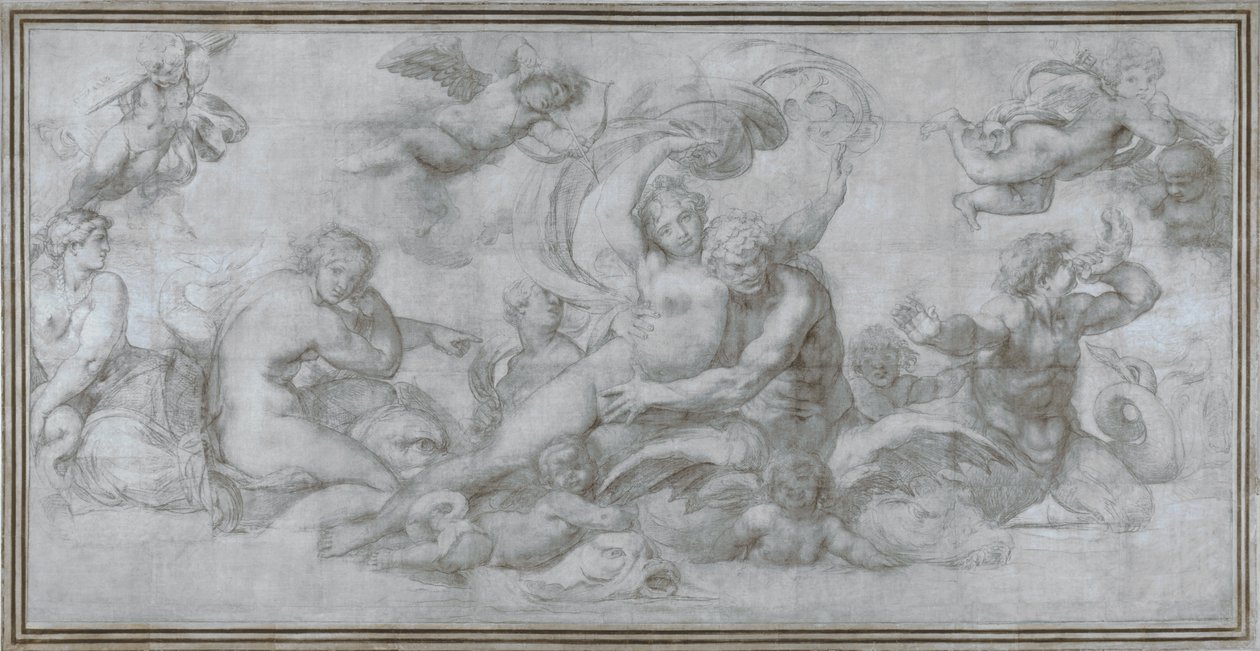 Sea Triumph av Agostino Carracci