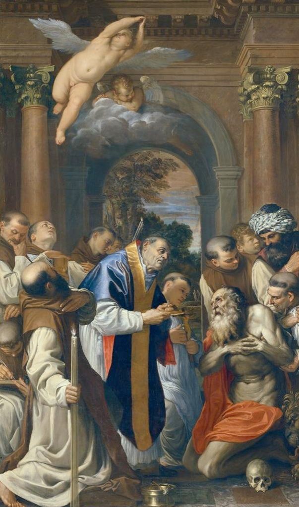 Den siste nattverden i St. Jerome av Agostino Carracci