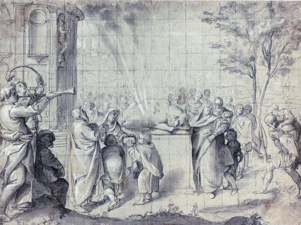 Offeret til Pelias av Agostino Carracci
