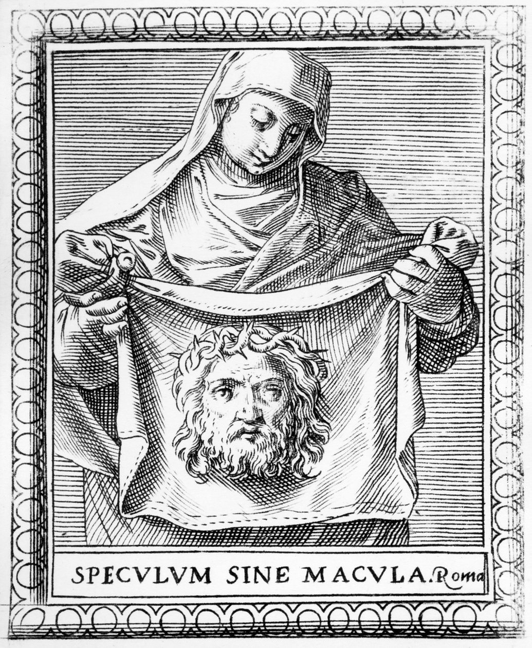 Veronica holder Sudarium, 1581 av Agostino Carracci