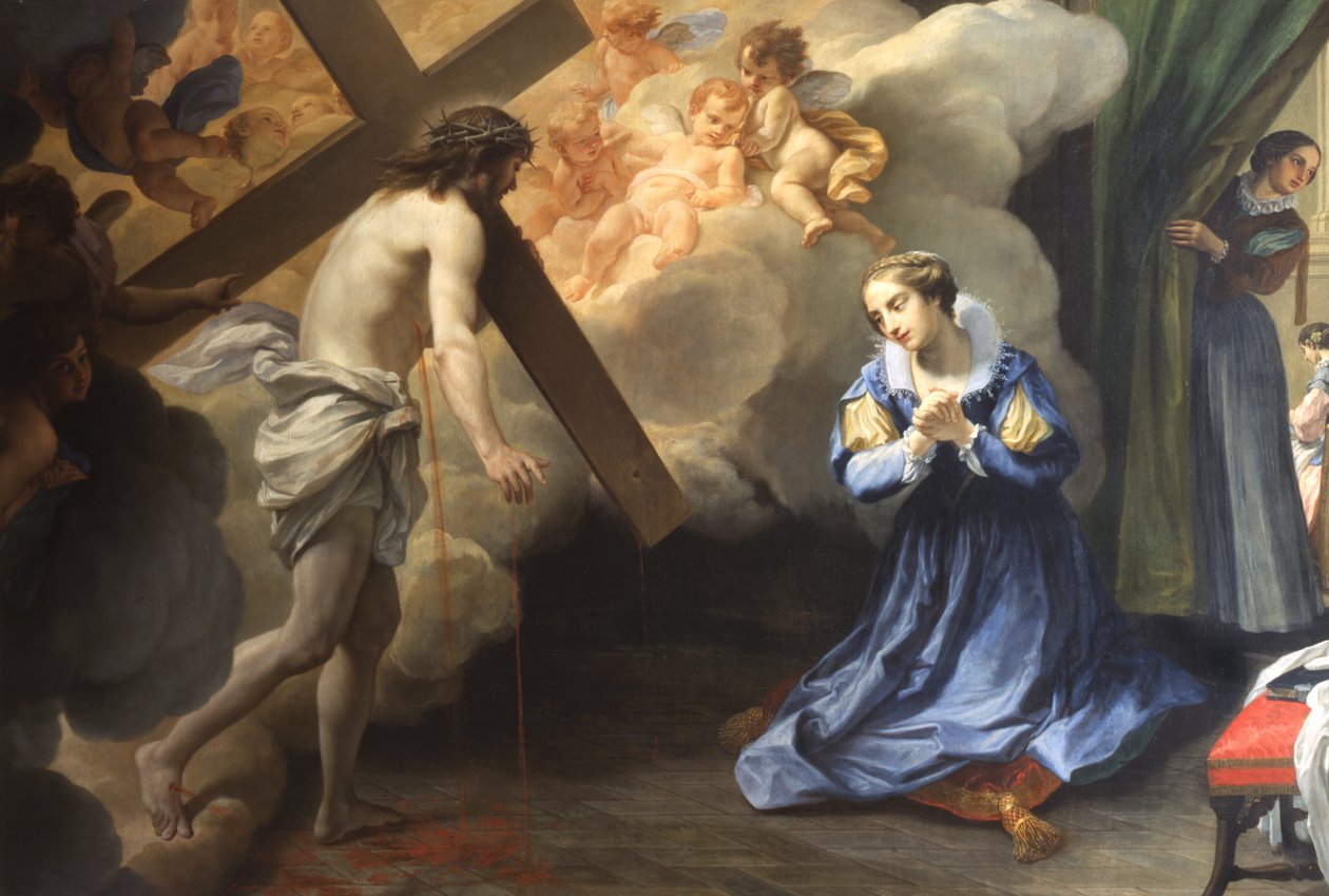 Ecstasy av St Caterina de Paoli av Agostino Masucci