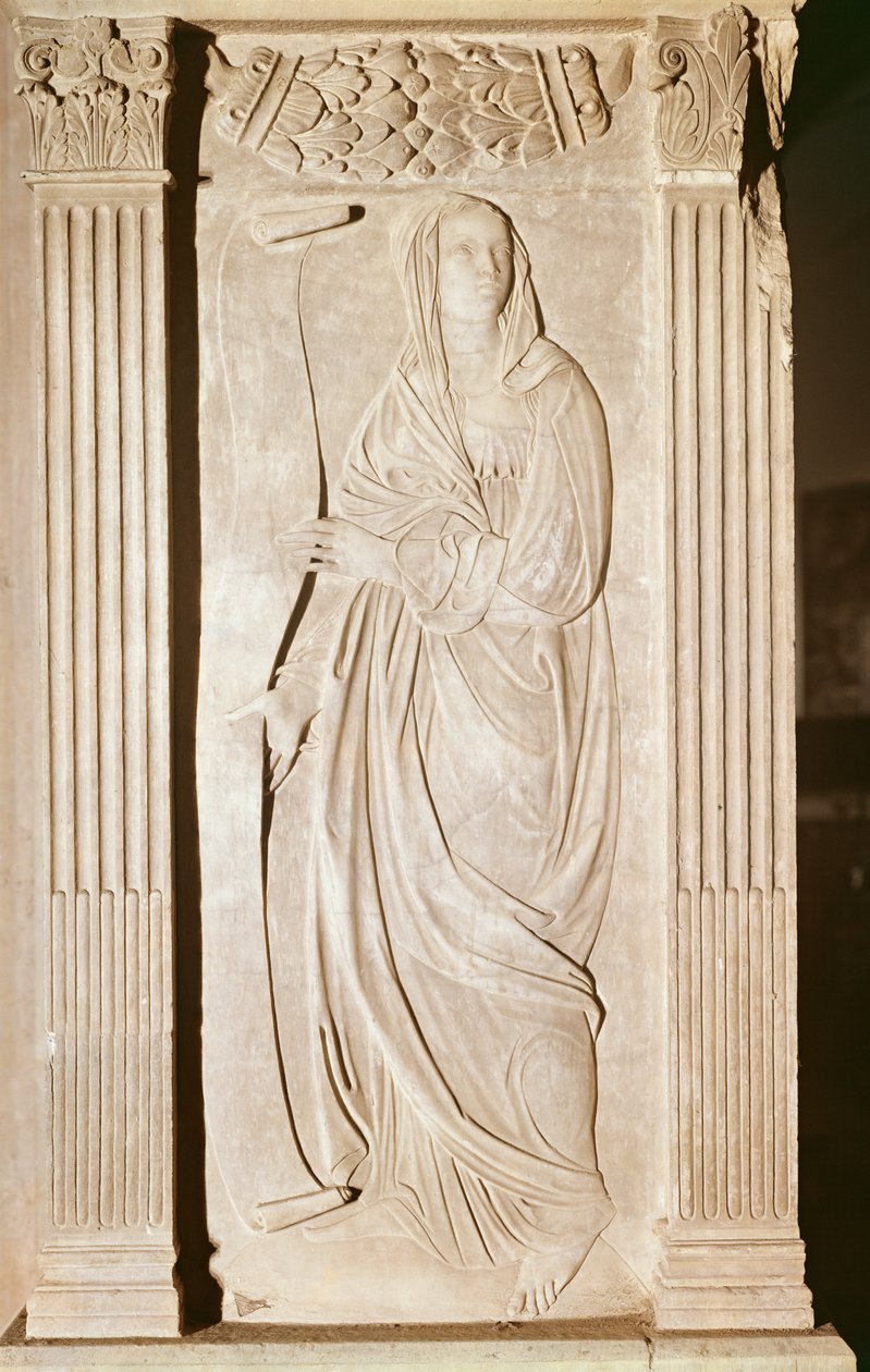 Matematikk, ca. 1450 (marmor) av Agostino di Duccio
