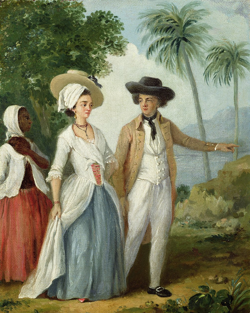 A Planter and his Wife, Attended by a Servant, ca. 1780 (olje på lerret) av Agostino Brunias