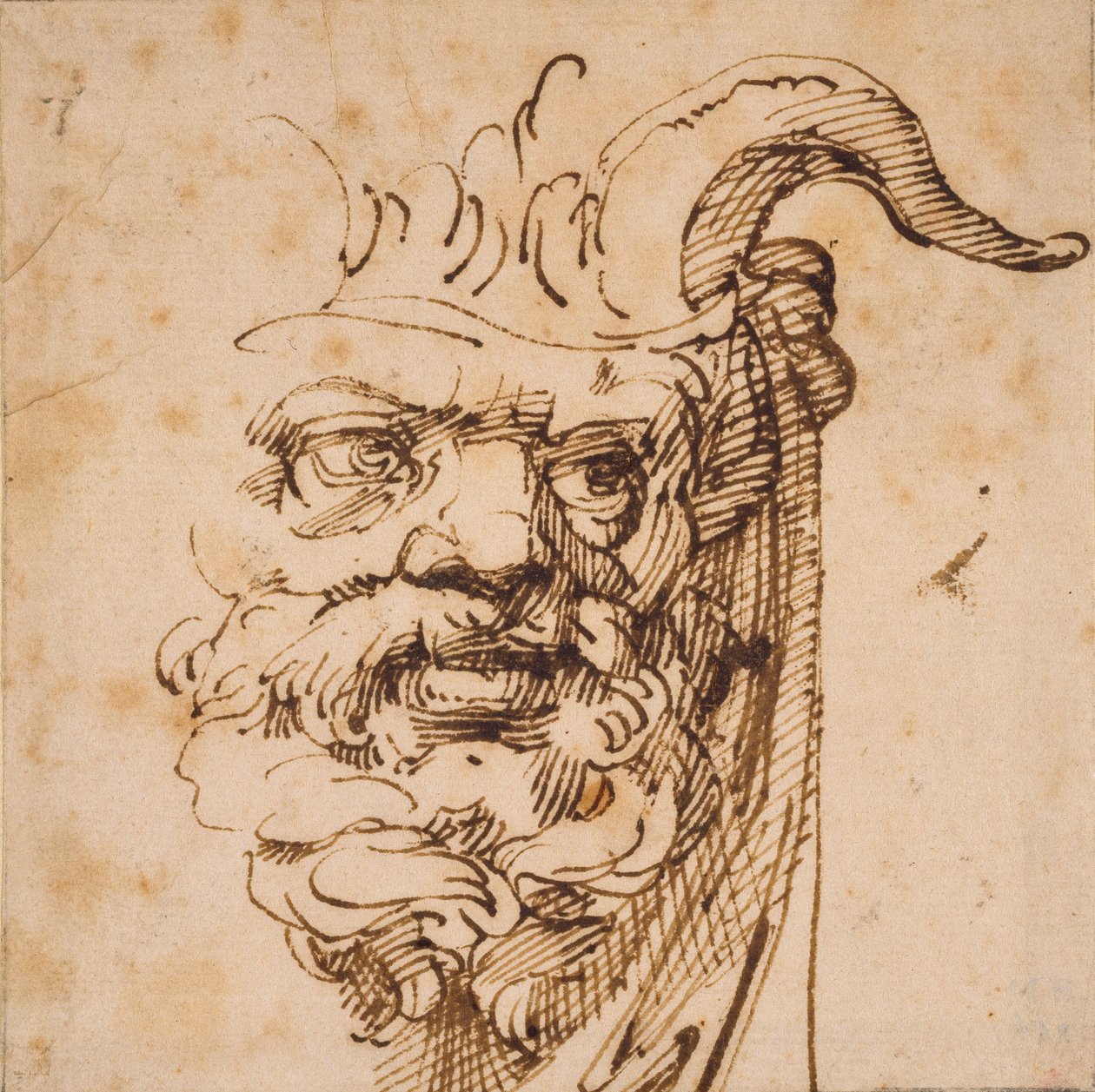 En silvansk maske, 1570-1602 av Agostino Carracci