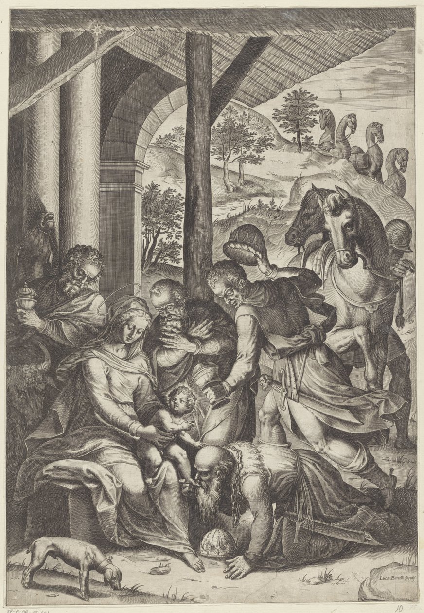 Tilbedelse av kongene av Agostino Carracci