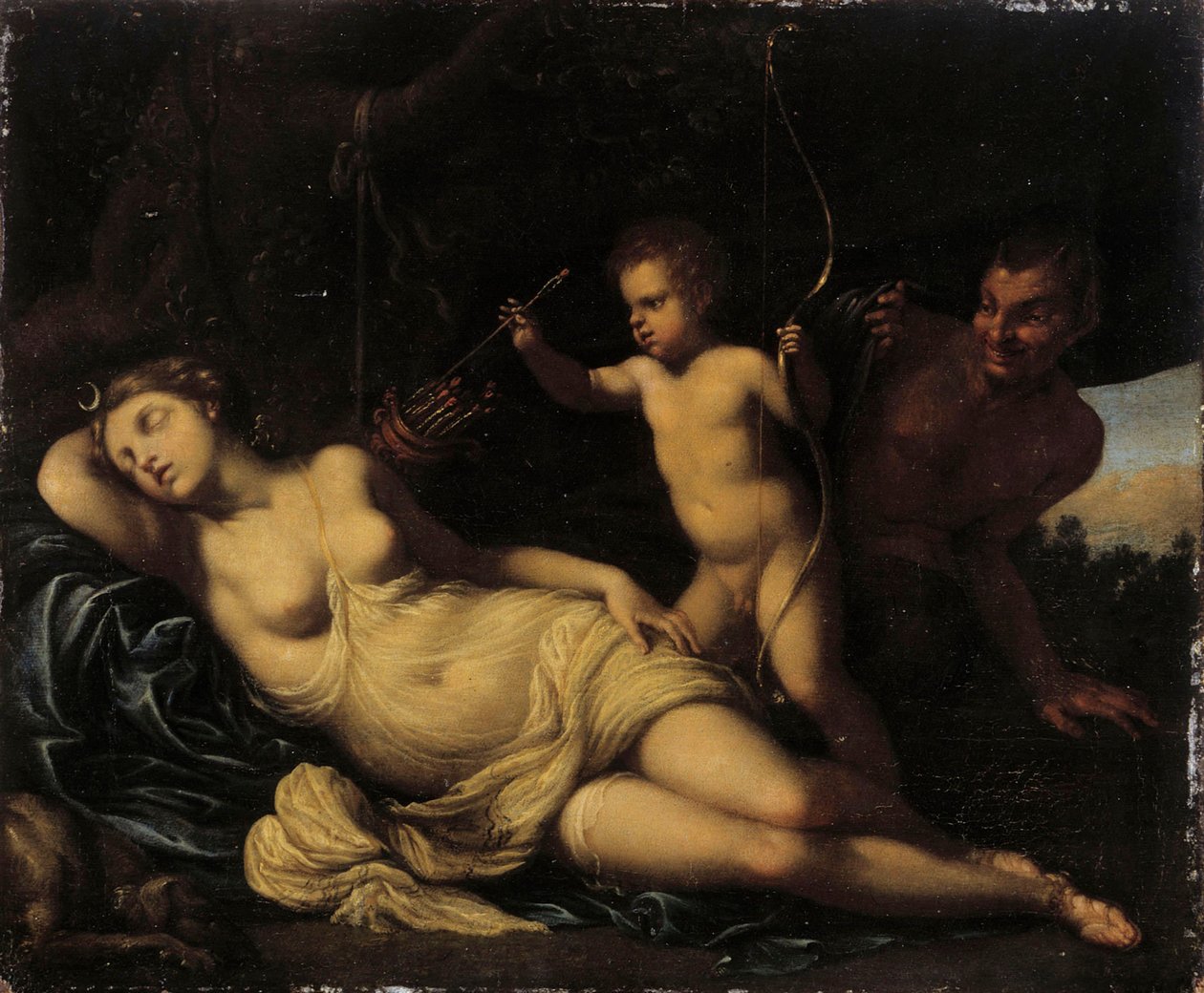 Sovende Diana av Agostino Carracci