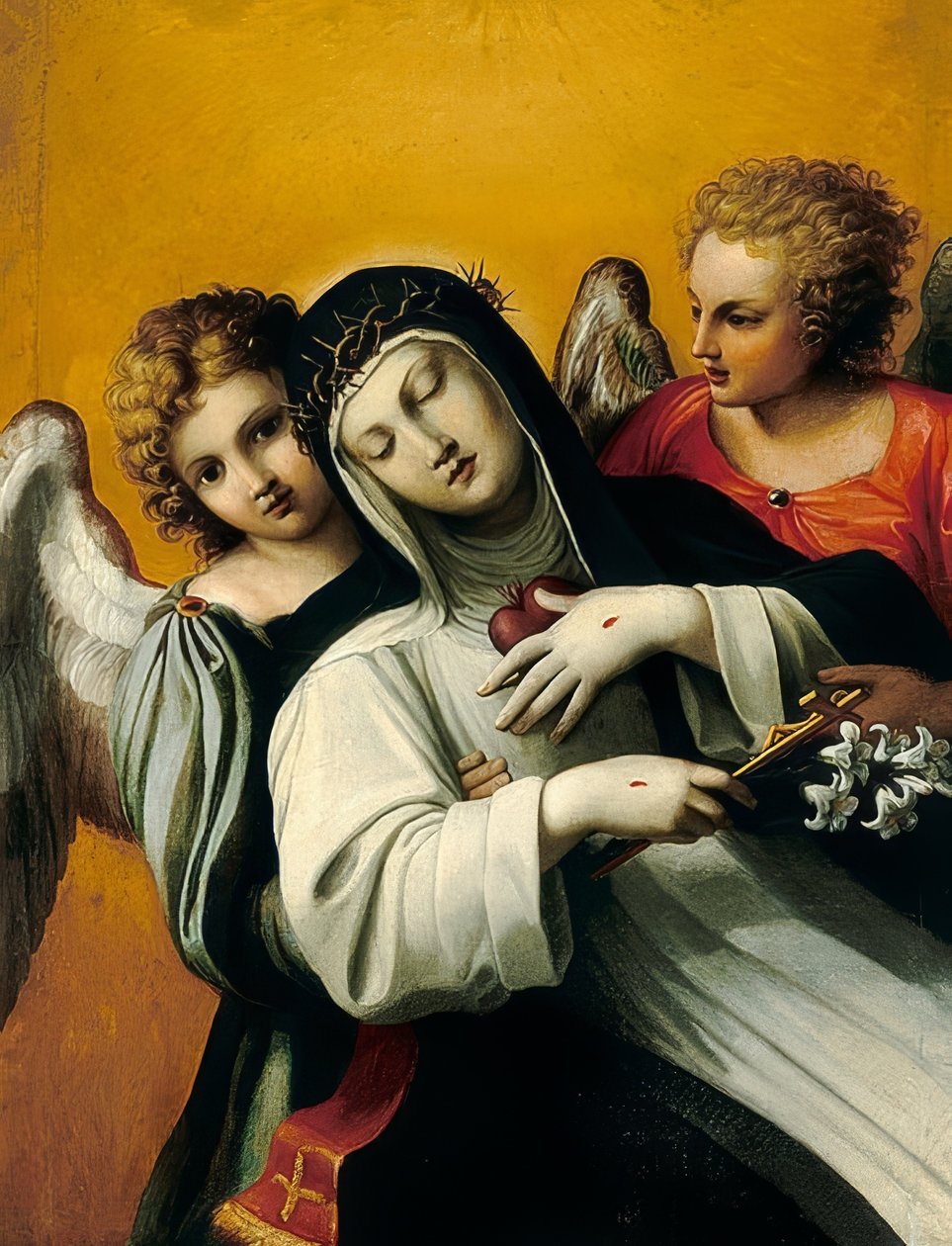 Bortrykkelsen av Saint Catherine av Agostino Carracci