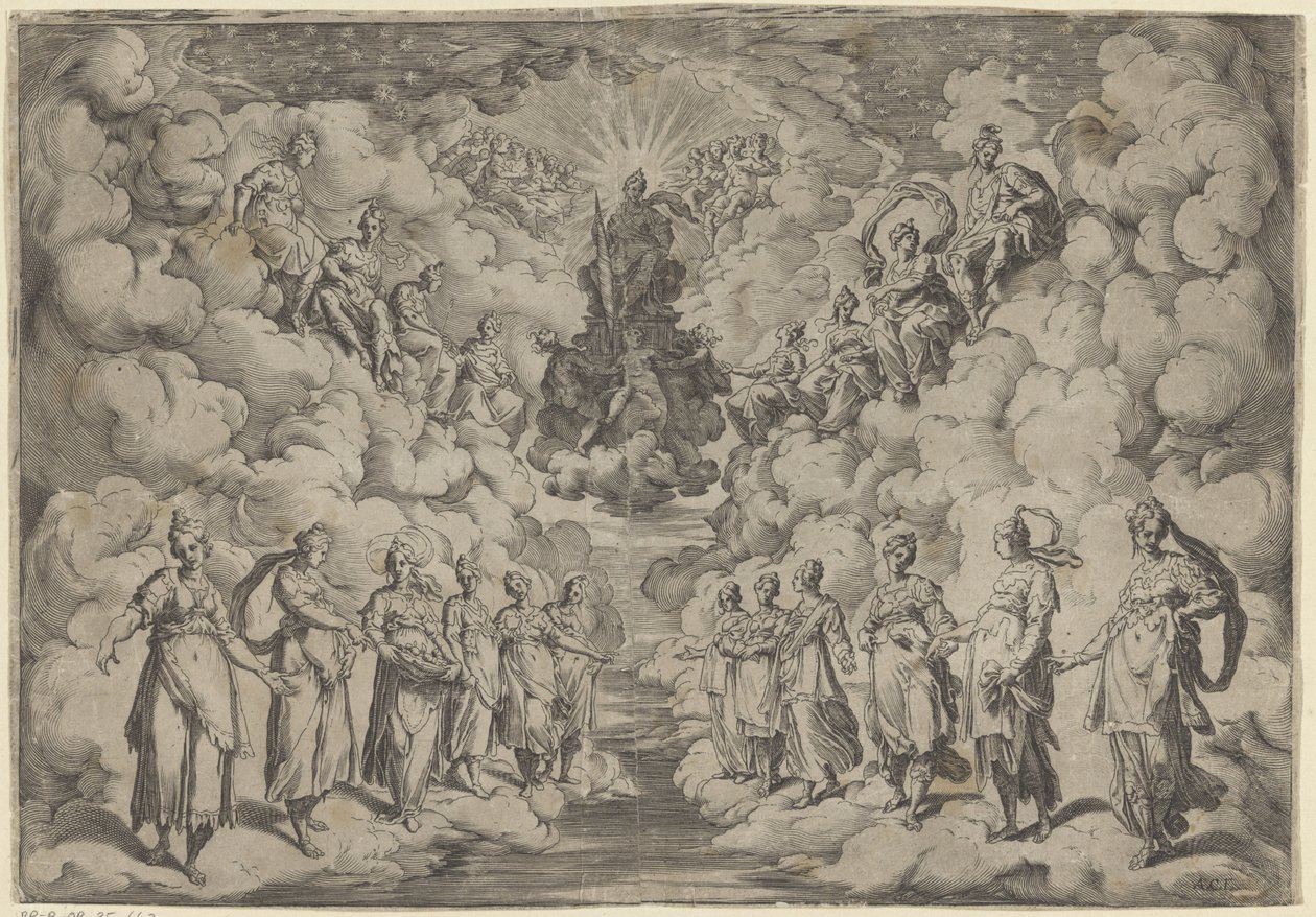 Harmoni av kulene av Agostino Carracci