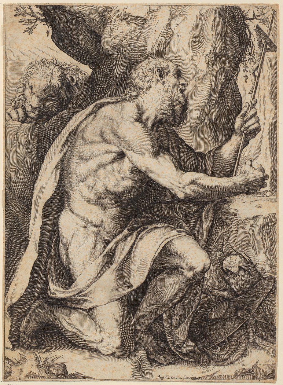 Den hellige Hieronymus av Agostino Carracci