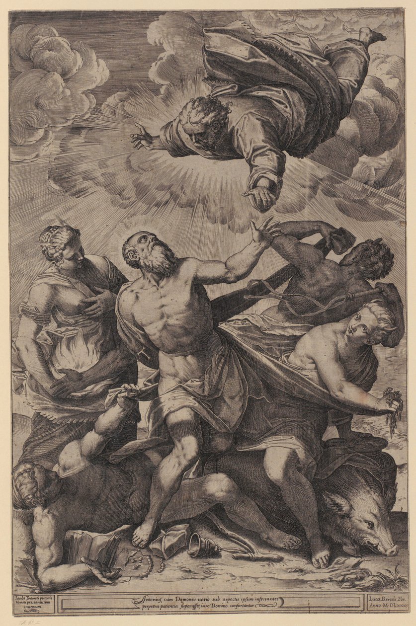 Den hellige Katarinas mystiske bryllup av Agostino Carracci