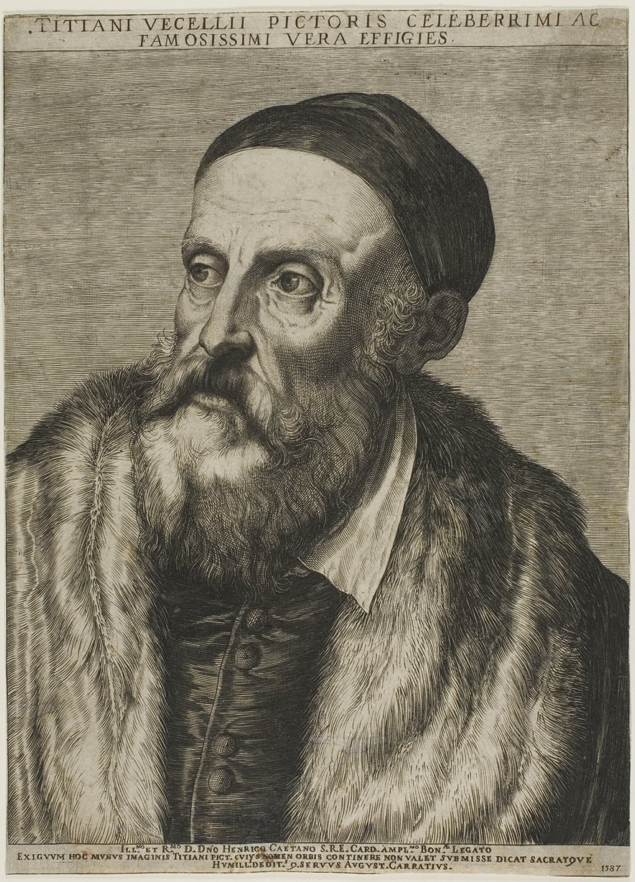 Portrett av Titian av Agostino Carracci