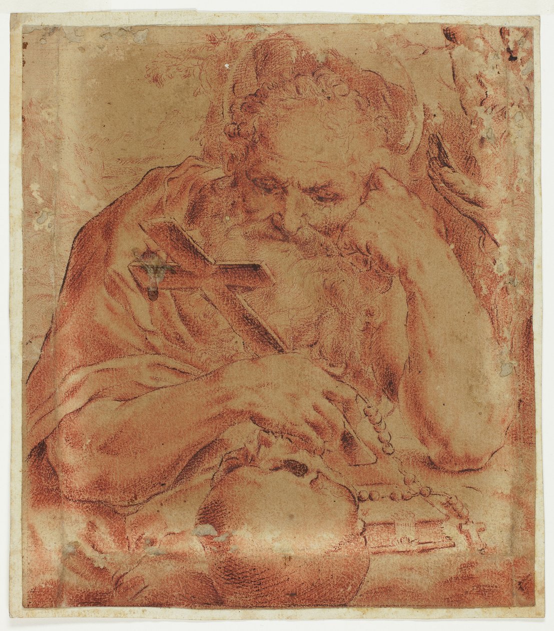 Den hellige Jerome av Agostino Carracci
