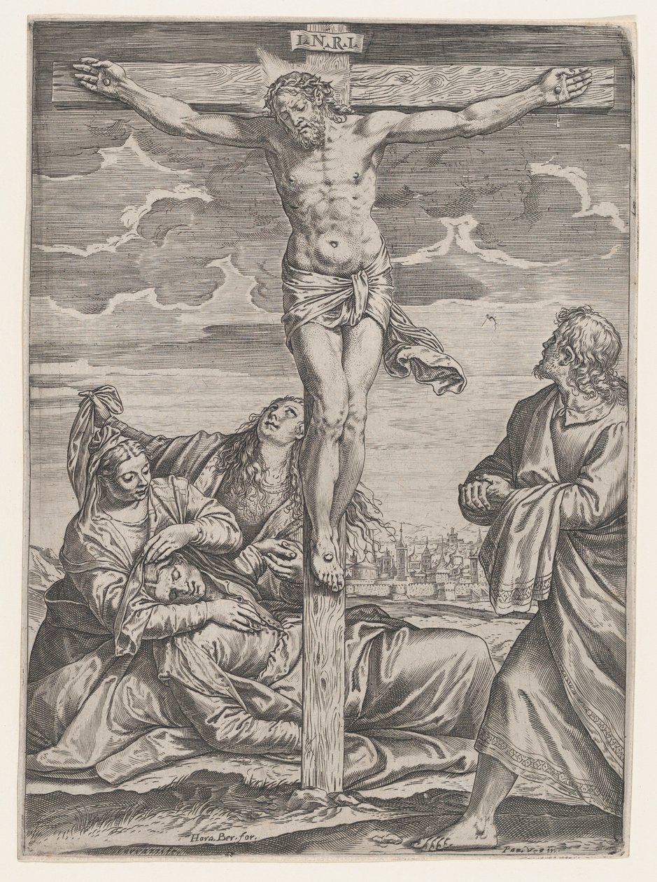 Korsfestelsen, 1582. av Agostino Carracci
