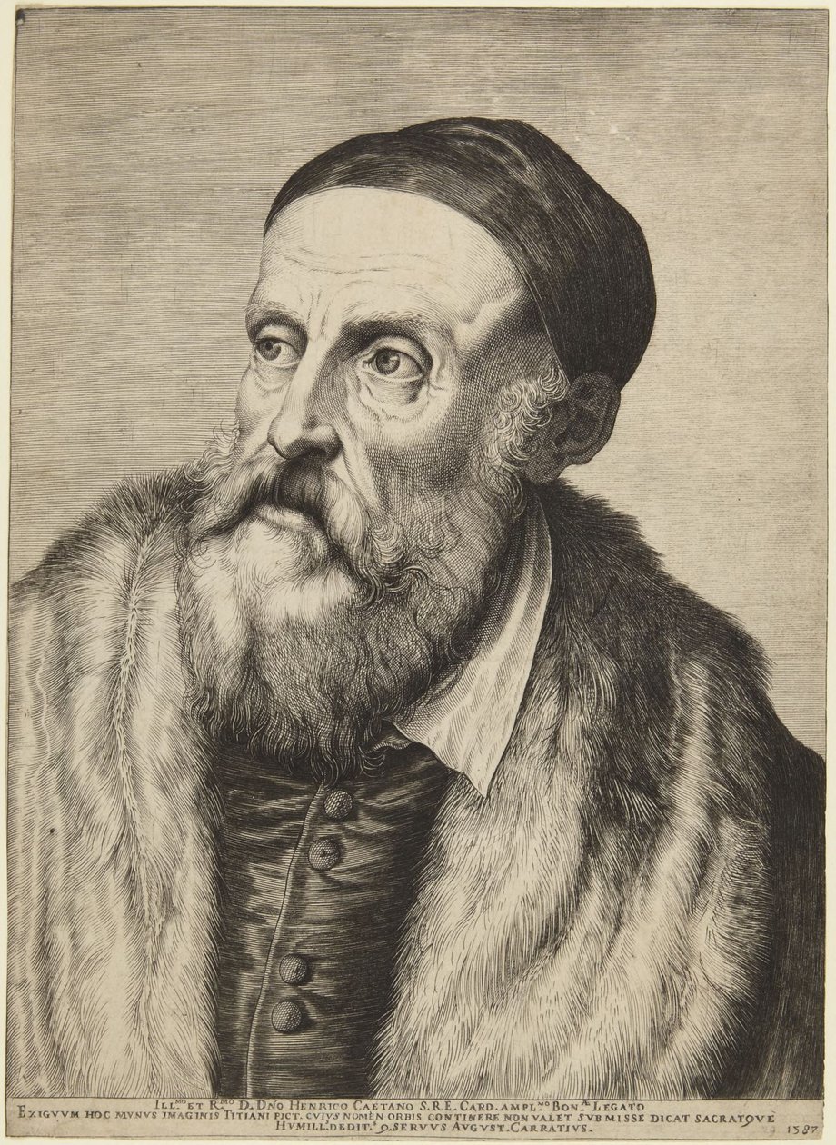 Tizian (Bartsch 14 I; Calvesi/Casale 124) av Agostino Carracci