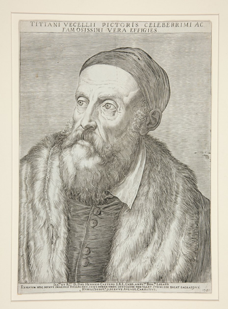 Tiziano Vecelli (Titian) av Agostino Carracci