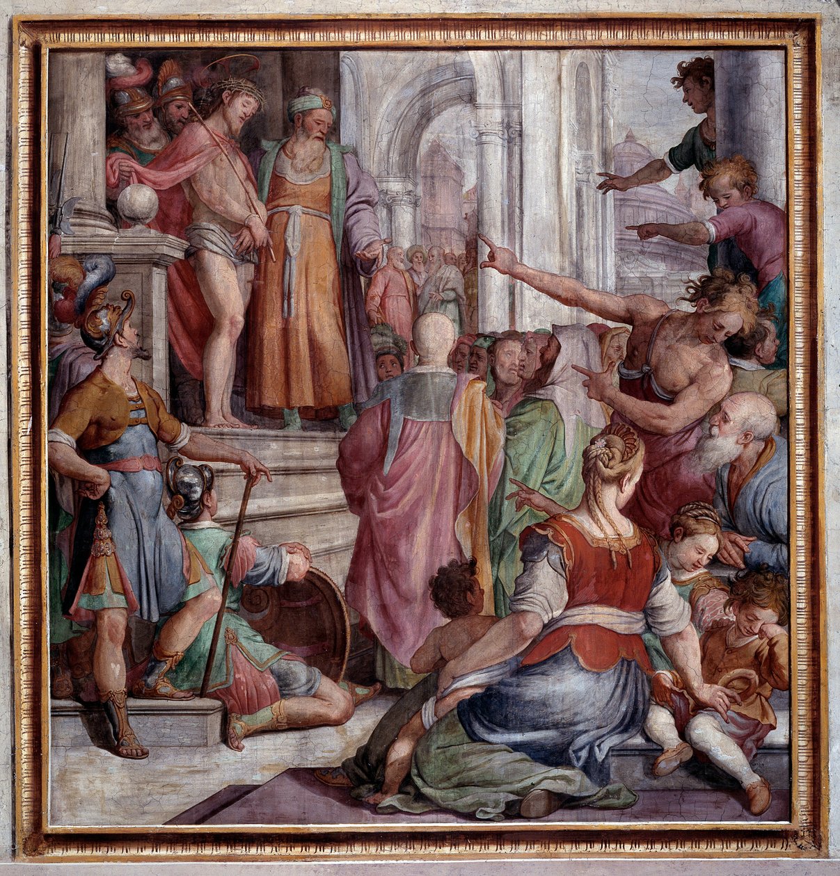 Jesu lidenskap, ecce homo (Fresco av Agostino Ciampelli