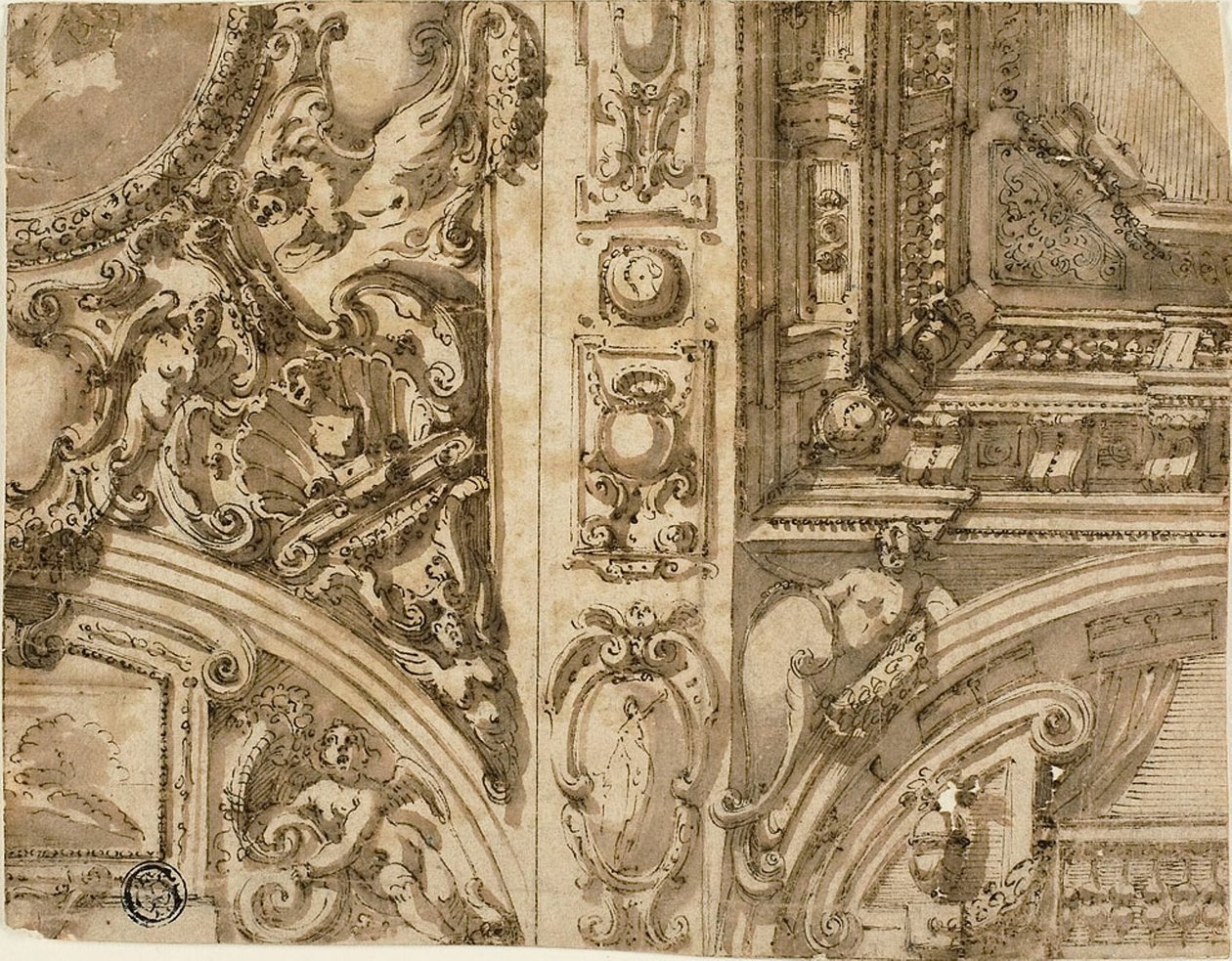 Illusjonistisk takdekorasjon av Agostino Mitelli