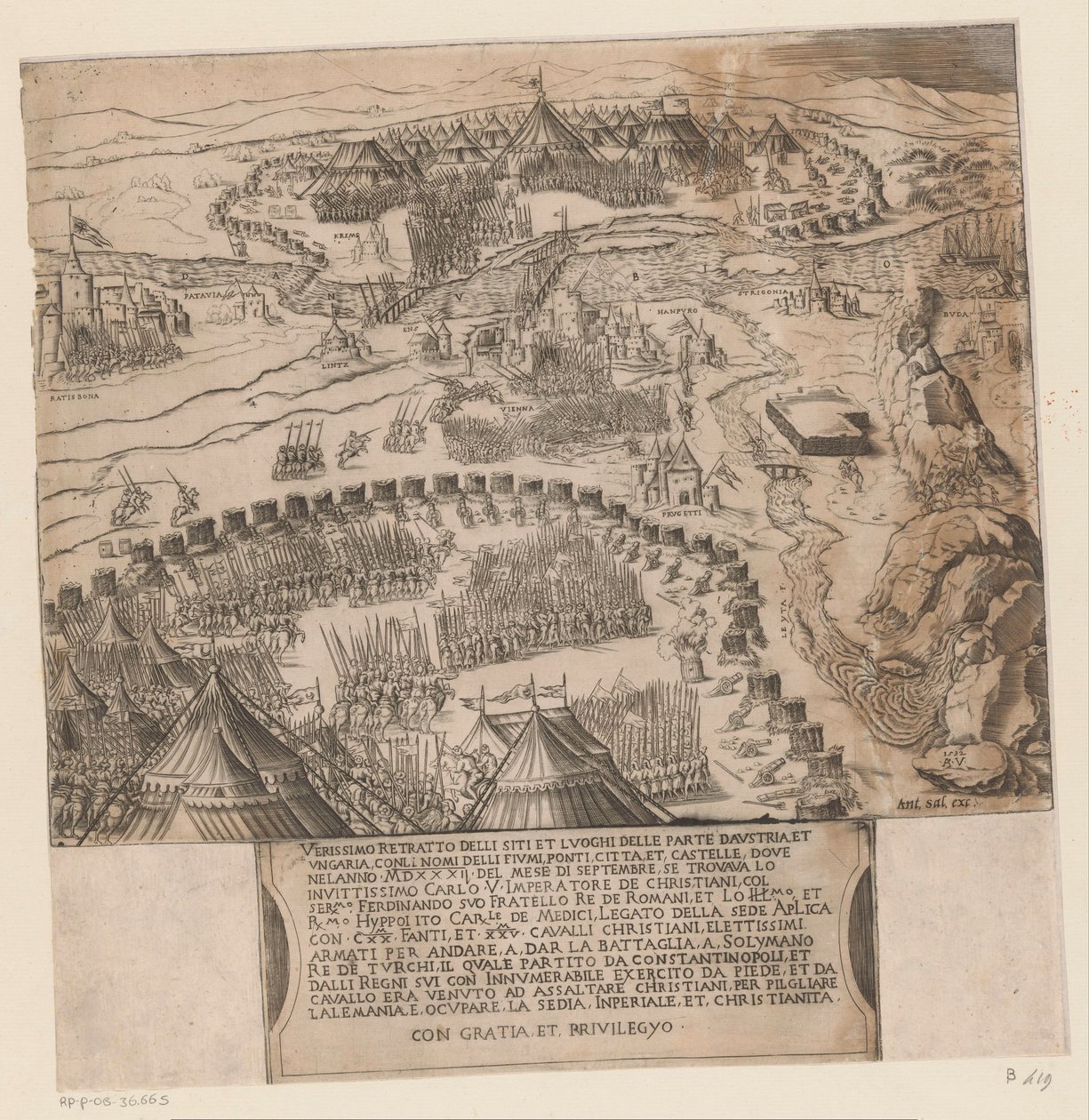 Beleiring av Wien av osmanerne av Agostino Veneziano