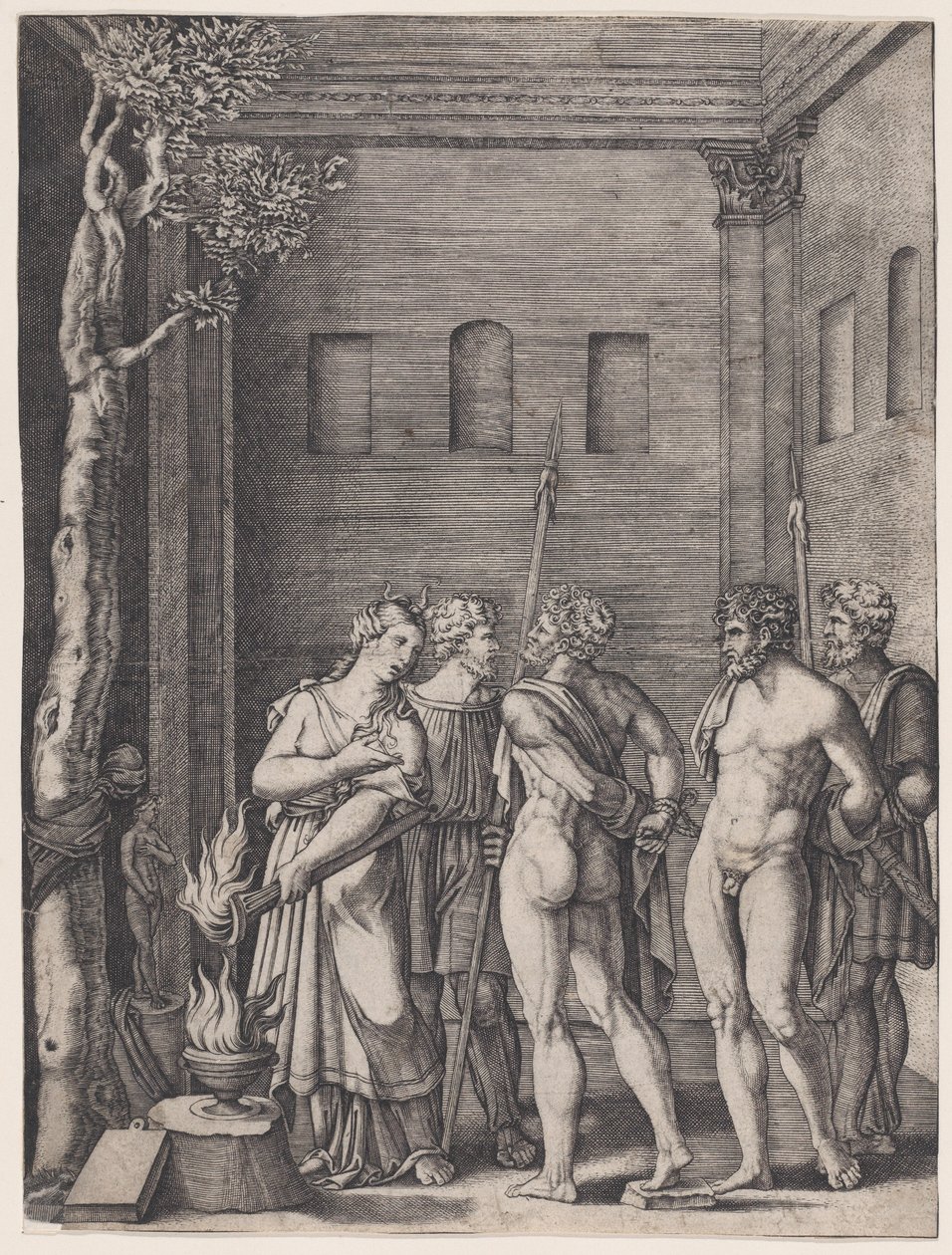 Epigenia, Ca. 1514-36. av Agostino Veneziano