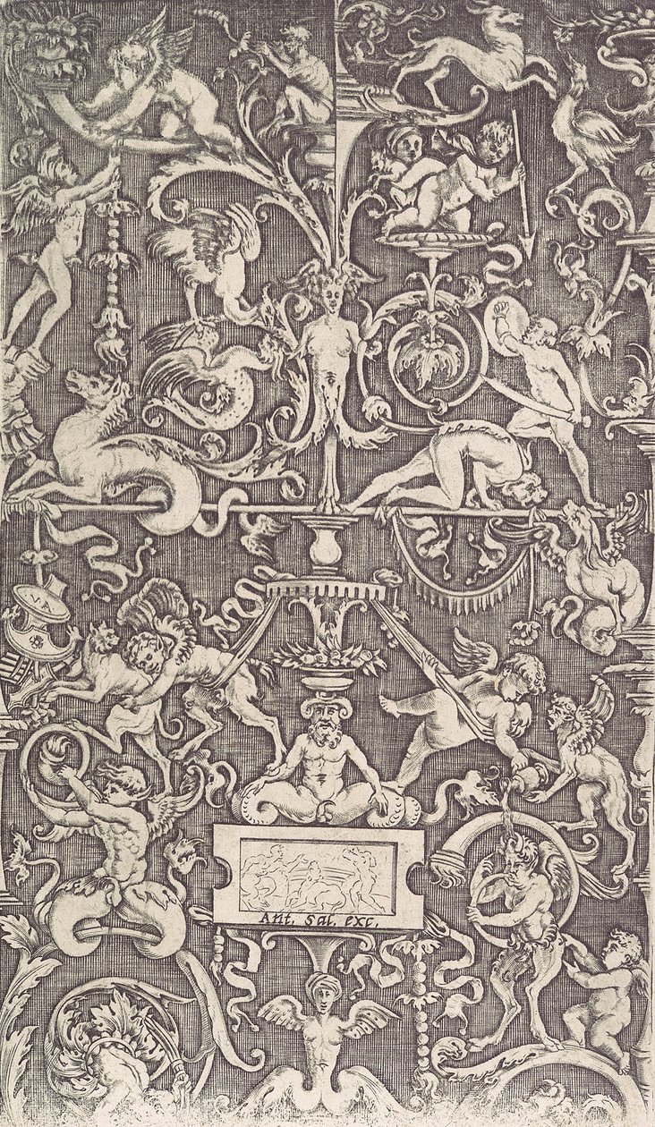 Ornamental Panel, ca. 1514-36. av Agostino Veneziano