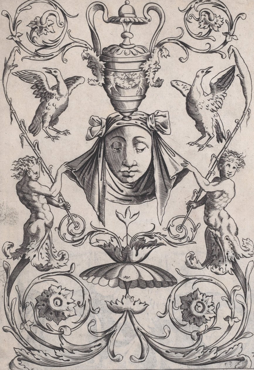 Ornamental Panel, ca. 1514-36. av Agostino Veneziano