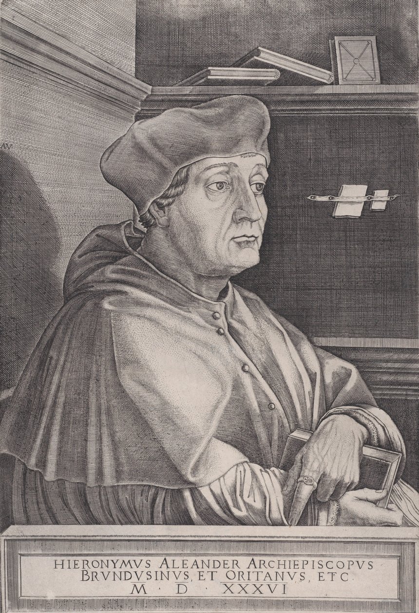 Erkebiskopen av Brindisi, datert 1536. av Agostino Veneziano