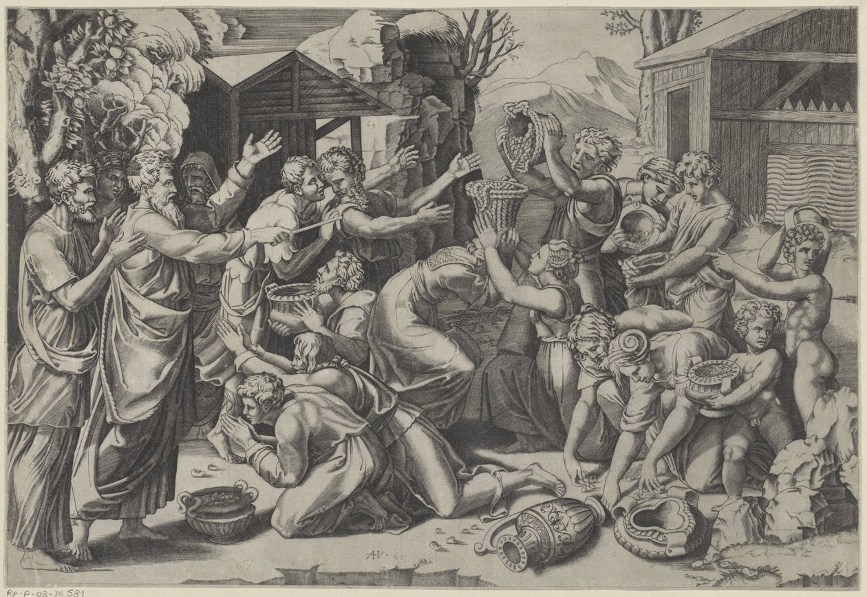 Samler manna av Agostino Veneziano