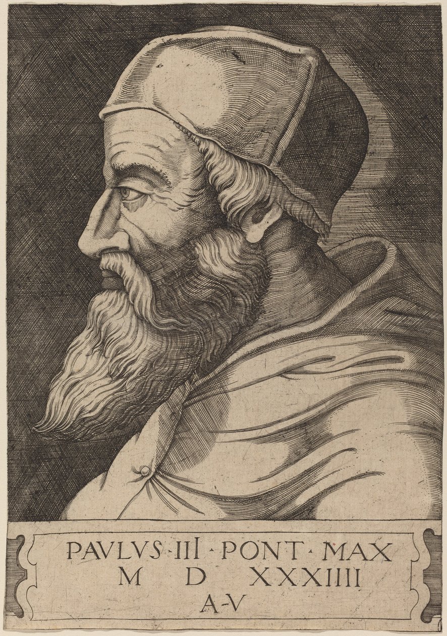 Pave Paul III av Agostino dei Musi