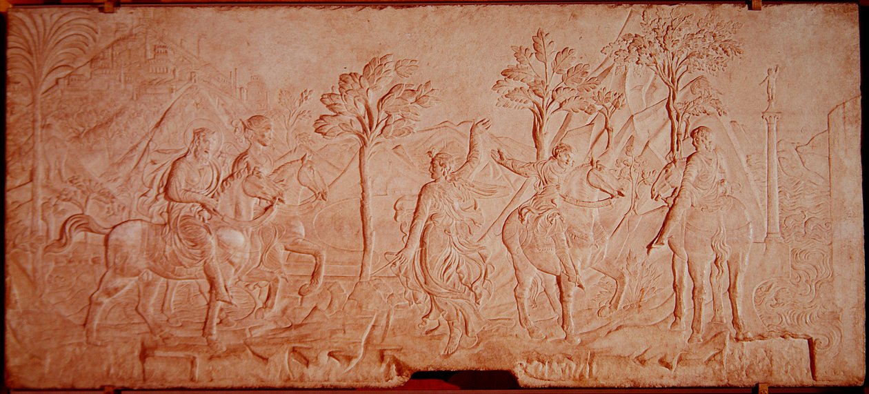 The Voyage of St. Sigismund (marmor) (se 434189 for detaljer) av Agostino di Duccio