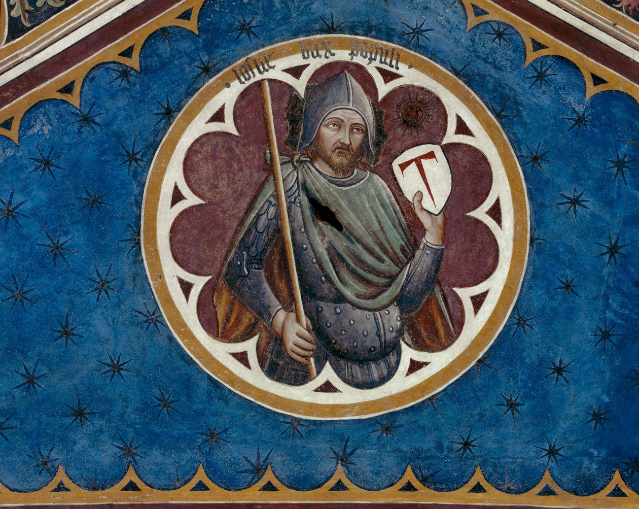 Lotharius, dux populi, detalj av det fjerde spennet i taket (fresco) av Agostino di Marsiglio