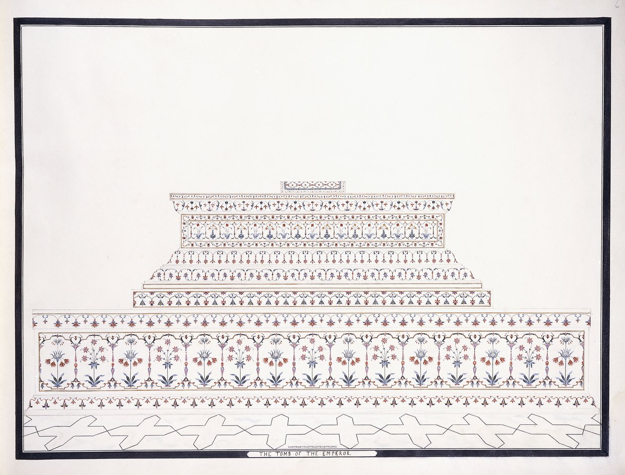 The Tomb of the Emperor, c. 1815 av Agra School