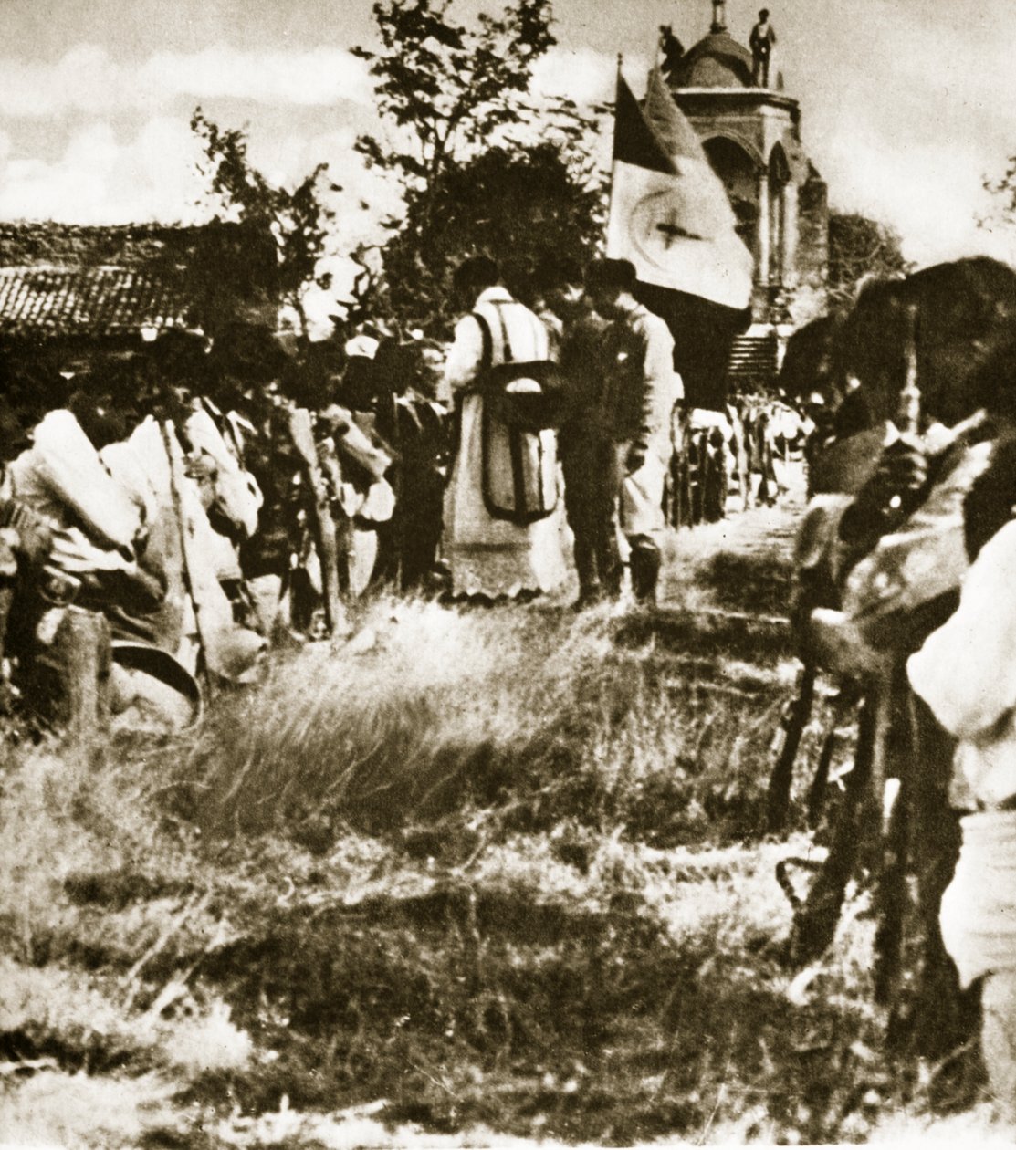 En gruppe Cristeros samlet seg til hemmelige andakter, ca. 1926 av Agustin Victor Casasola