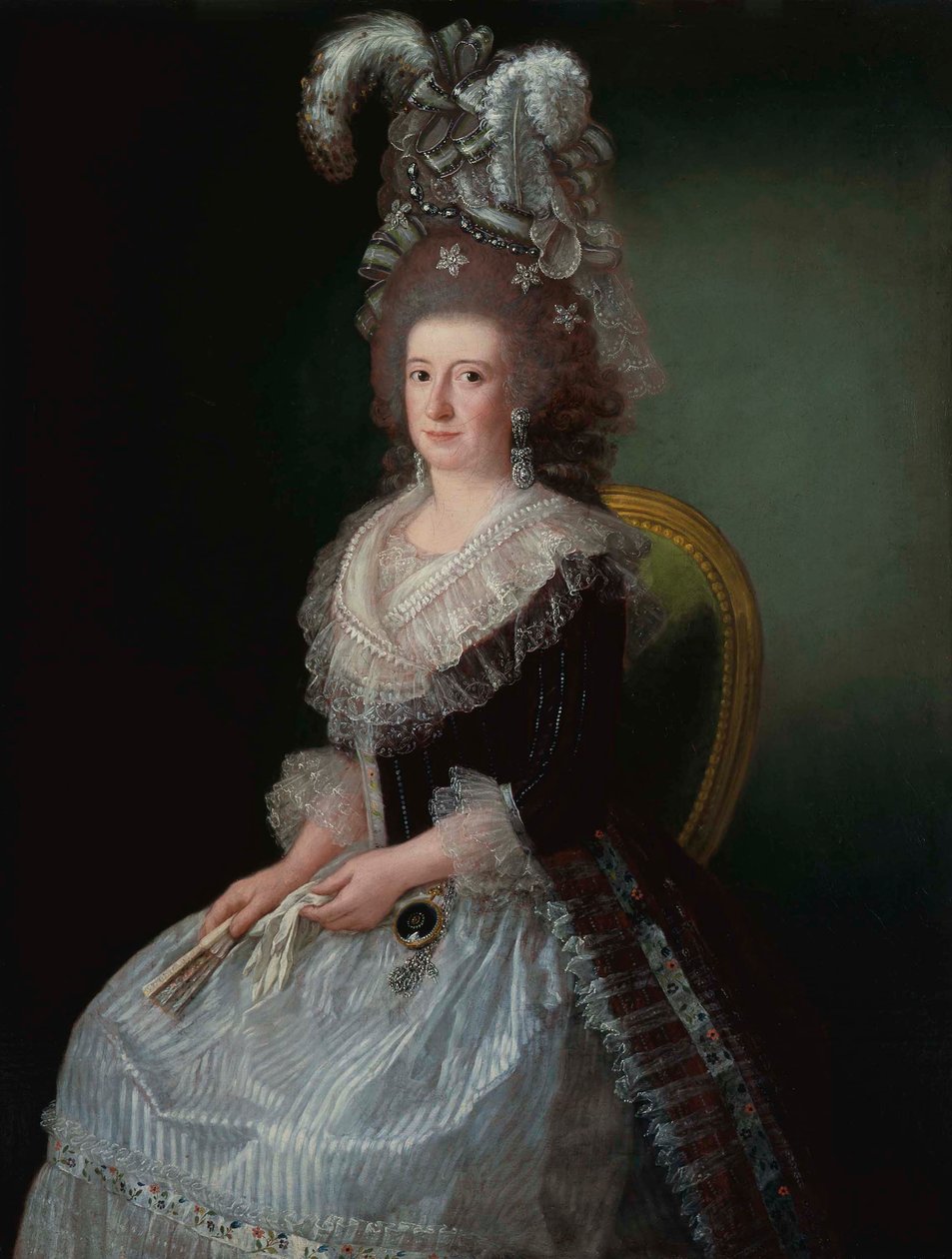 Portrett av María Josefa Piscatori, markis av San Andrés (1757-1807), kone til Pedro López de Lerena. av Agustín Esteve