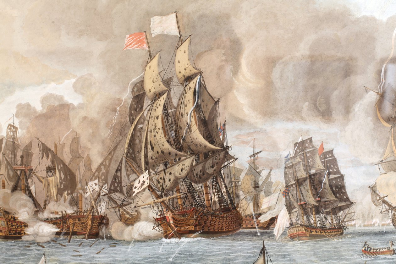 Sjøslag kjempet 12. april 1782 nær Guadeloupe av Aimé Louis Dumoulin