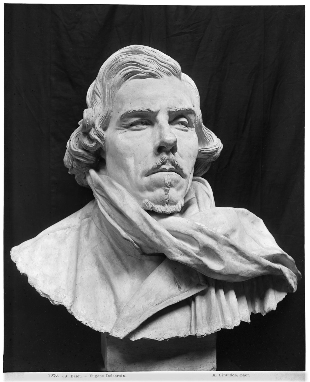 Byste av Eugene Delacroix (1798-1863) (gips) av Aime Jules Dalou