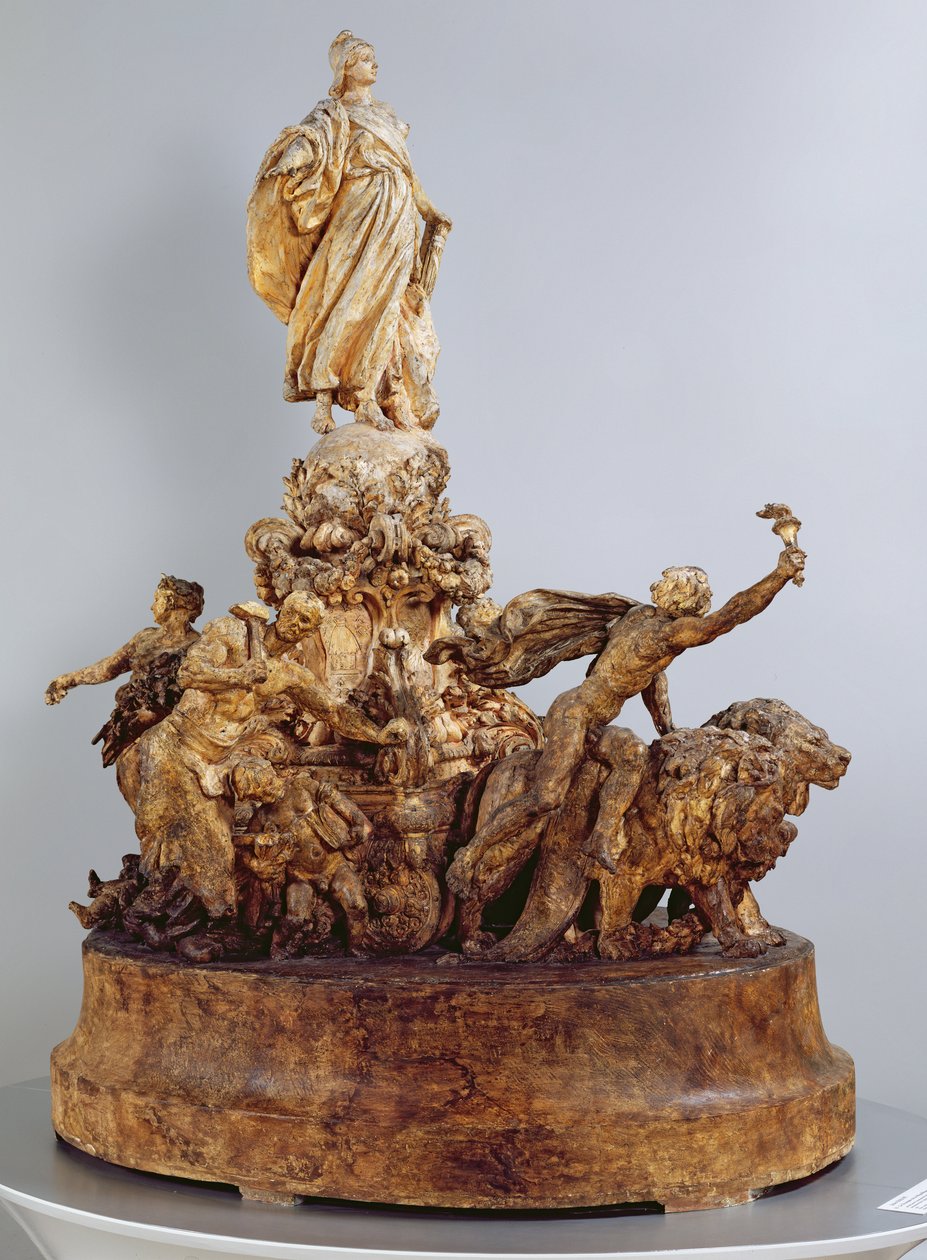 Studie for The Triumph of the Republic (gips) av Aime Jules Dalou