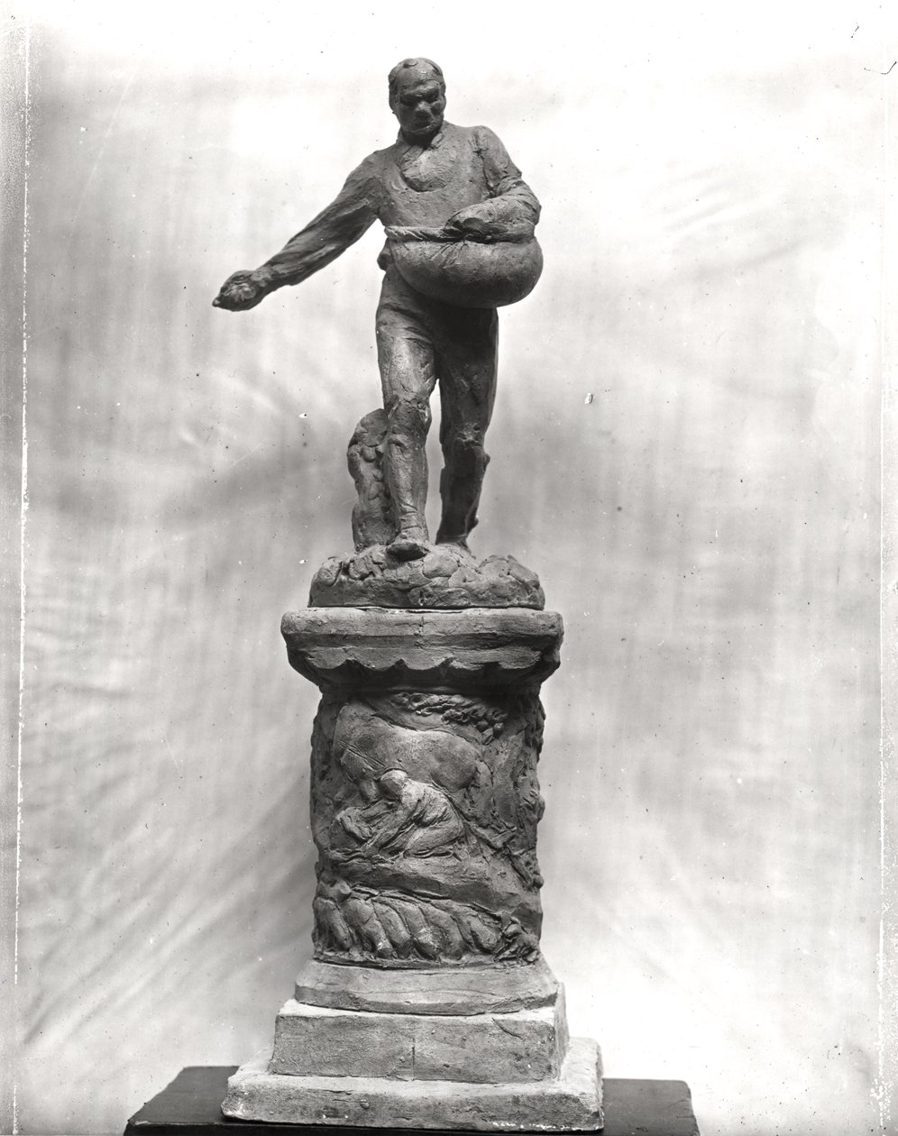 Såmannen, maquette for et monument dedikert til arbeiderne i markene, 1889-1900 (terrakotta) av Aime Jules Dalou